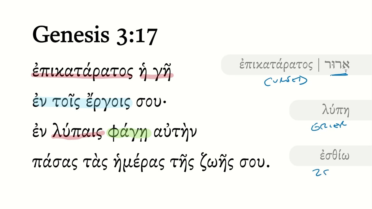 Genesis 3:17 Septuagint