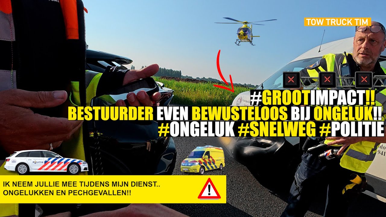 🚨VOL IN ANKERS BIJ FILE GAAT HELEMAAL FOUT. BESTUURDER BEWUSTELOOS. AMBULANCE EN POLITIE AANWEZIG!🚨