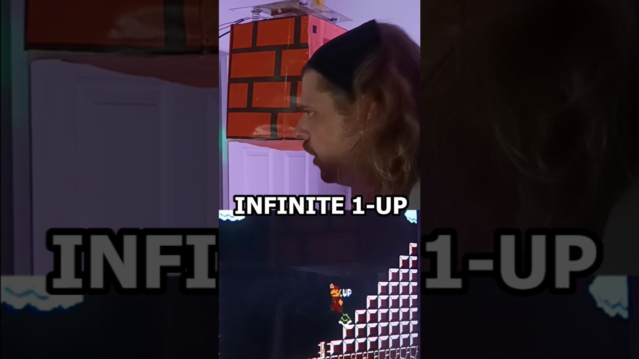Mario Infinite 1-UP trick #retro #gaming #mod
