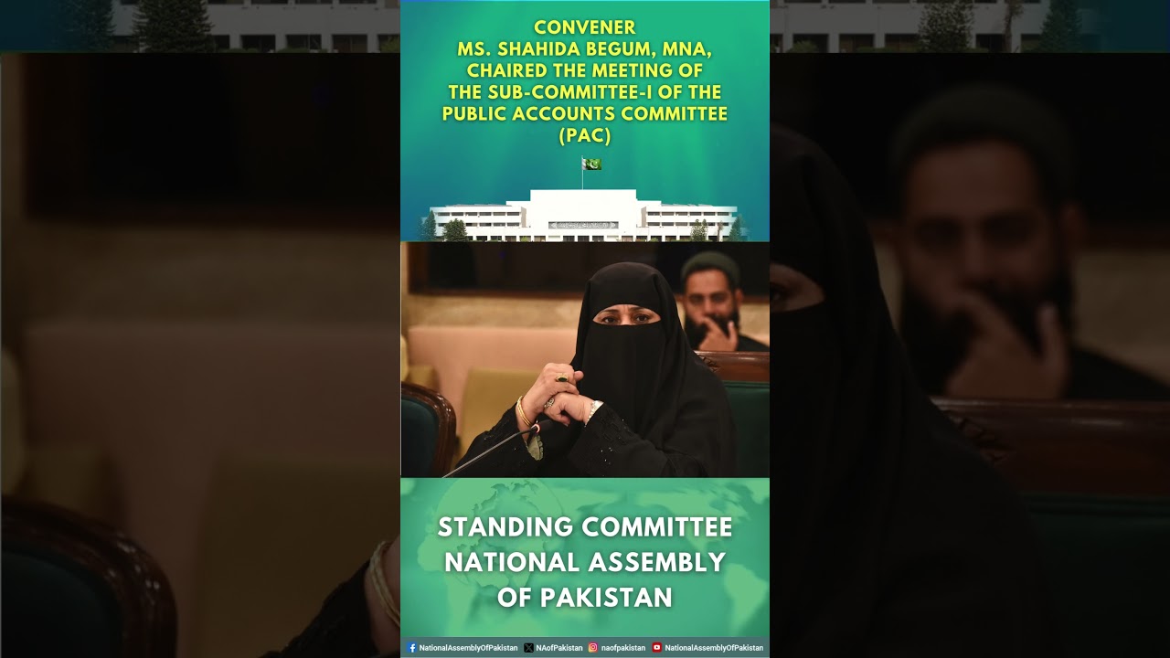 Convenor Ms. Shahida Begum, MNA, chaired the meeting of the Sub-Committee-I of the (PAC)