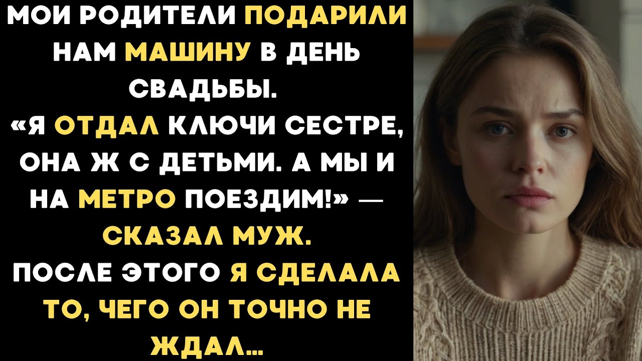 Муж отдал машину, которую мои родители подарили нам на свадьбу, своей сестре. Но я поступила так...
