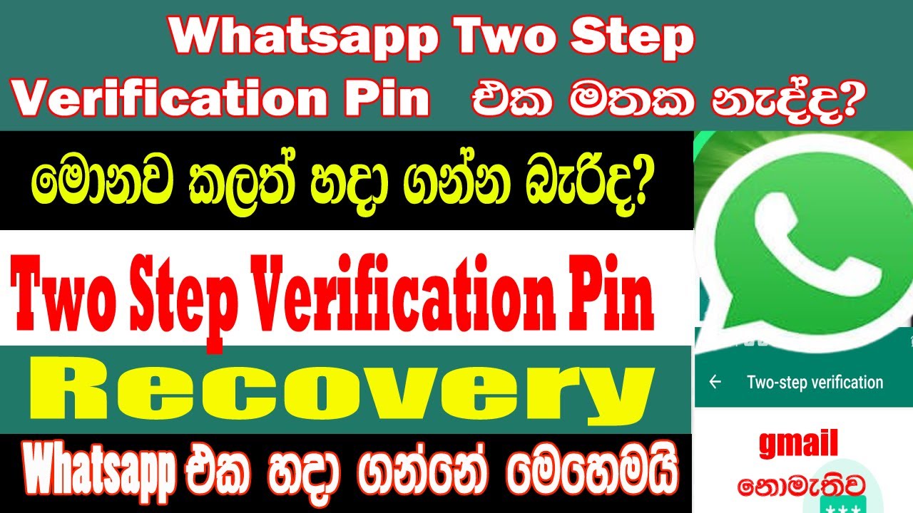 How To Recovery Two Step Verification Pin | Recovery Forgotten Two Step Verification Pin|Sri Network