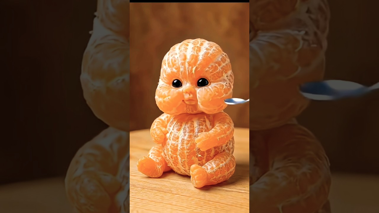 Feeding the cutest tiny orange baby #food
