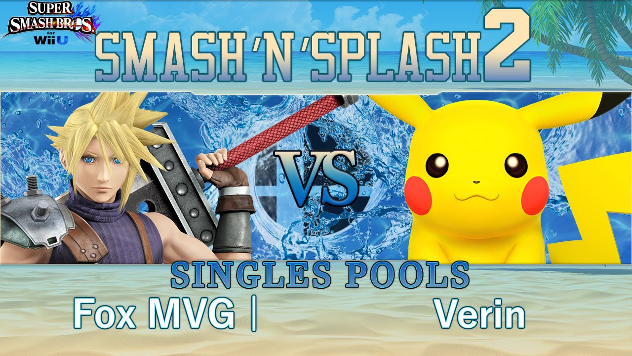 Smash'N'Splash 2  SINGLES POOLS - Fox MVG | Mew2King (Cloud) vs Verin (Pikachu)