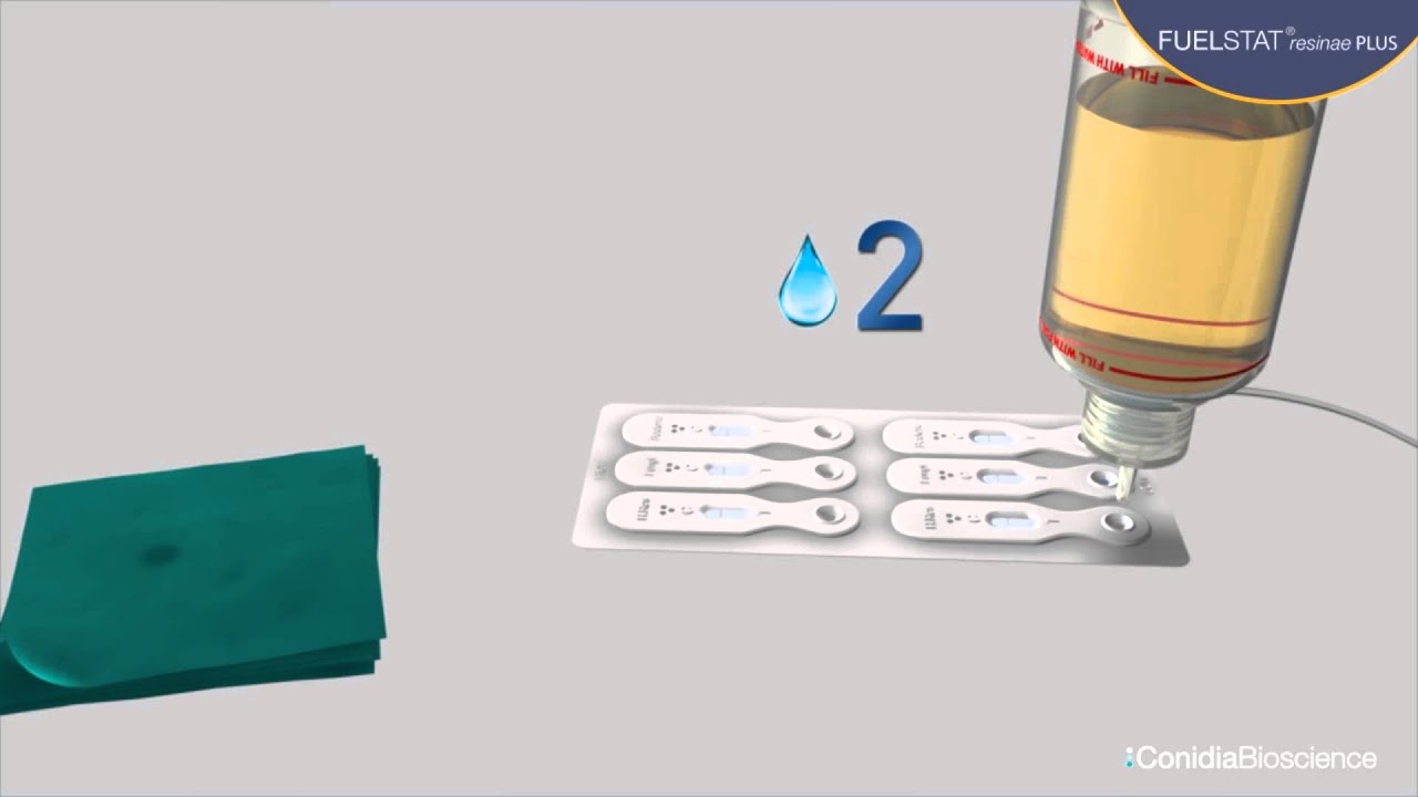 FUELSTAT resinae PLUS Aviation fuel test, instructional animation. Conidia Bioscience Ltd