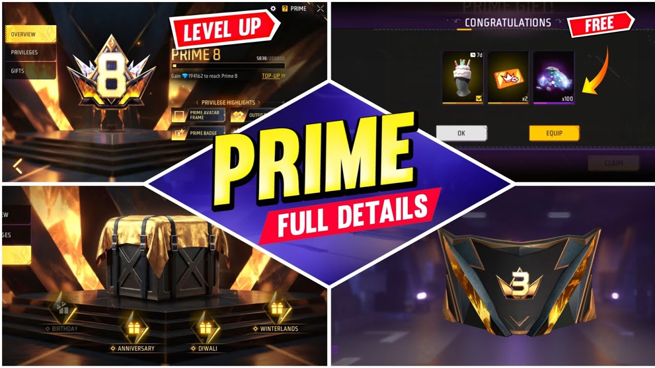Prime System Full Details | How To Increase Prime Level In Free Fire