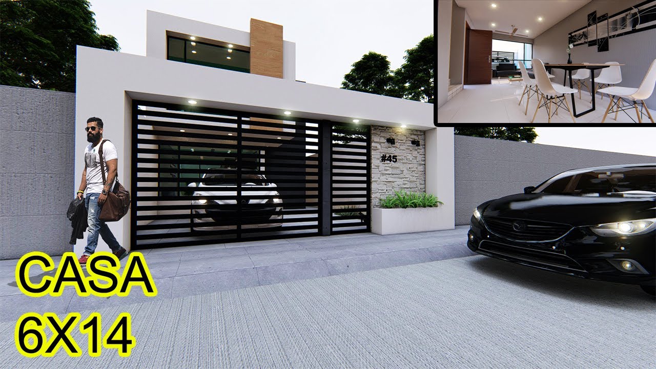 CASA 6X14 METROS/DESAIN RUMAH 6X14M/AGUASCALIENTES MEXICO