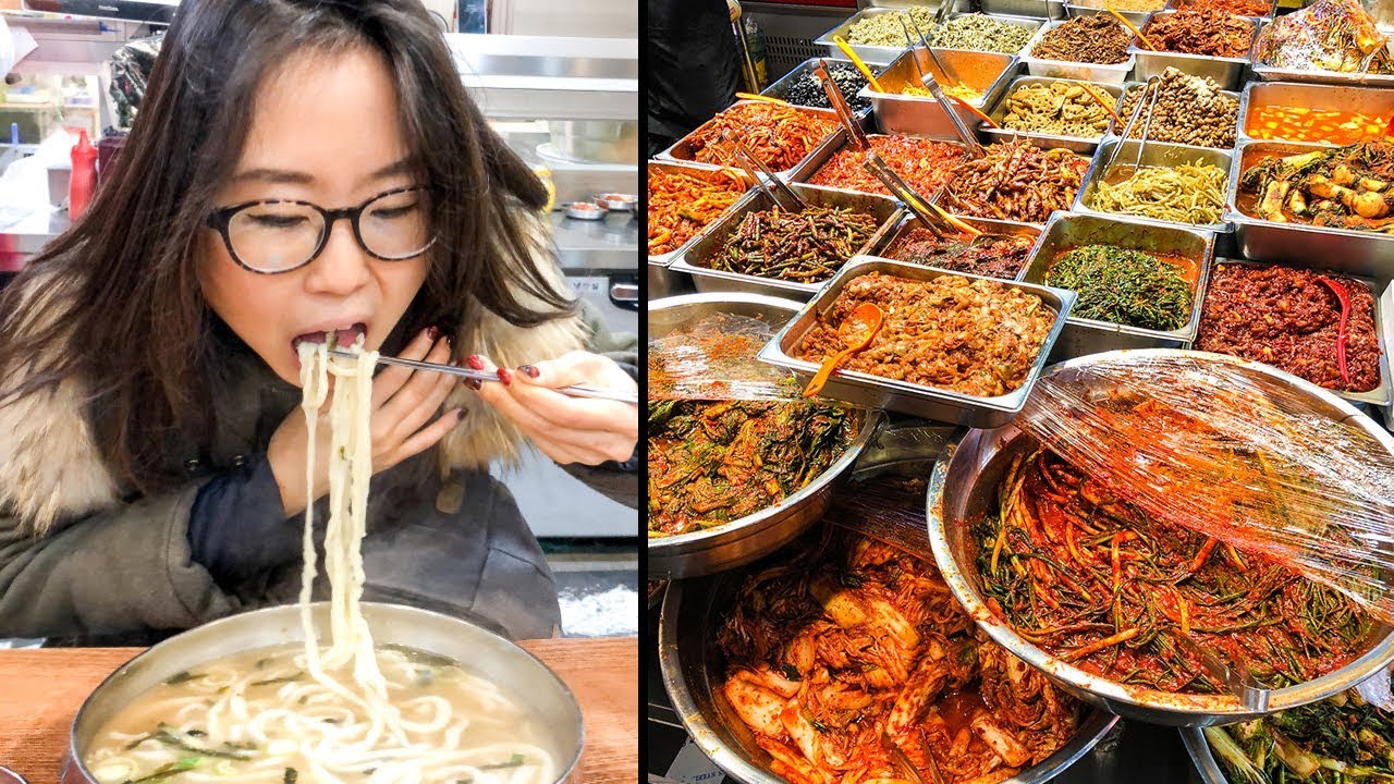 KOREAN STREET FOOD at Mangwon Market in Seoul