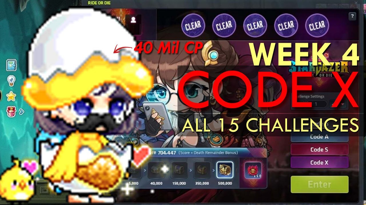 Maplestory Ride or Die Event  Season 3, Week 6 [Code X, MAX 15 Challenges] 40 Mil CP Adele POV