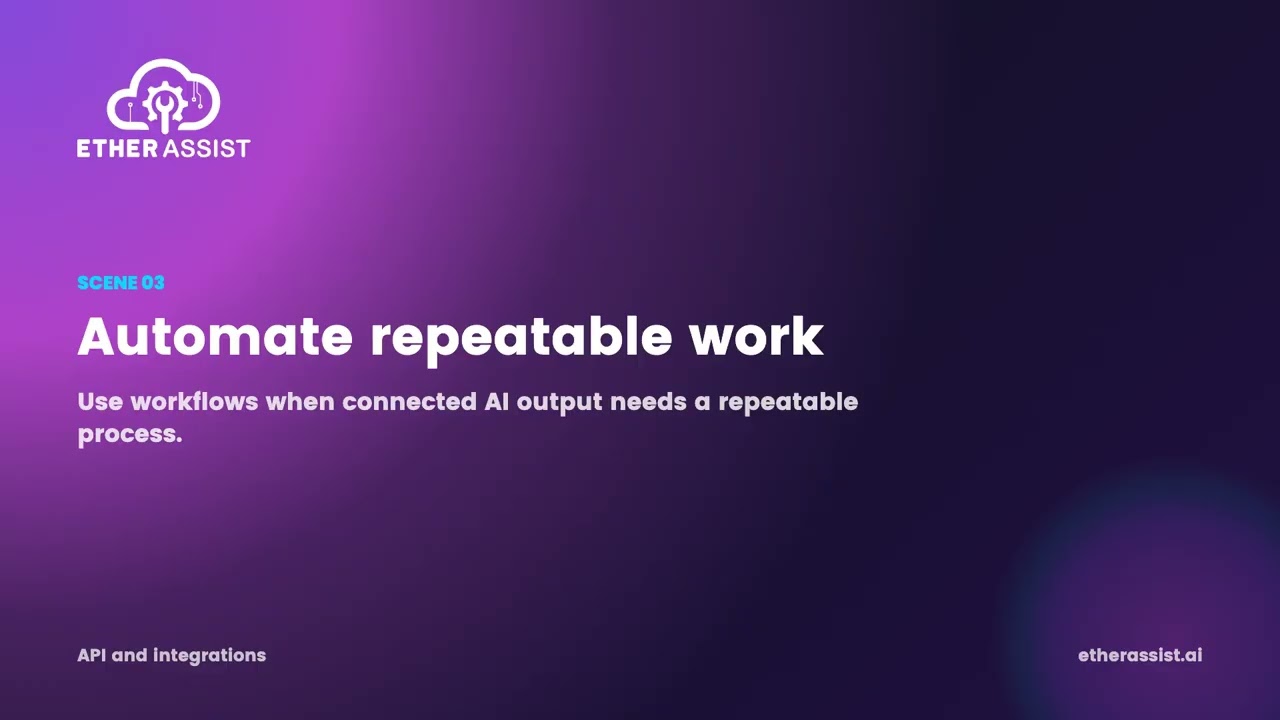 EtherAssist API and Integrations | Connect AI to Your Tools