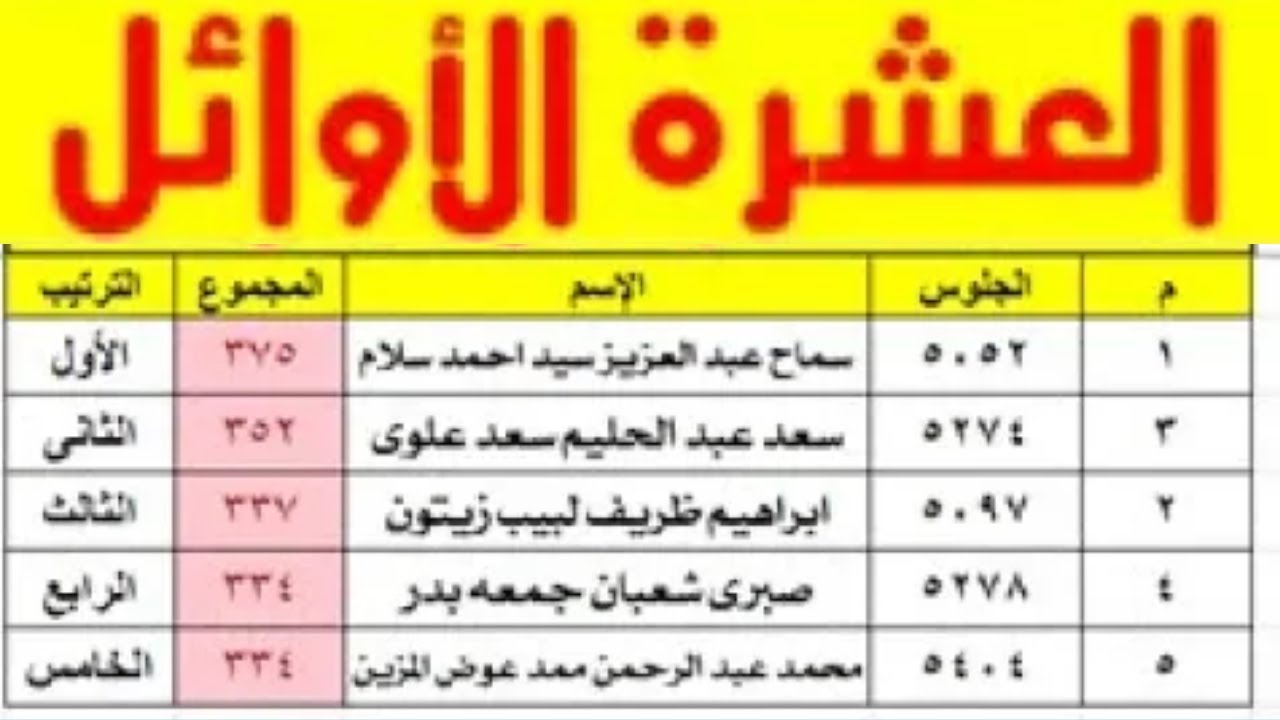 أسرع وأبسط طريقة لإستخراج العشرة الأوائل فى الإكسل بدون دوالTop ten without functions