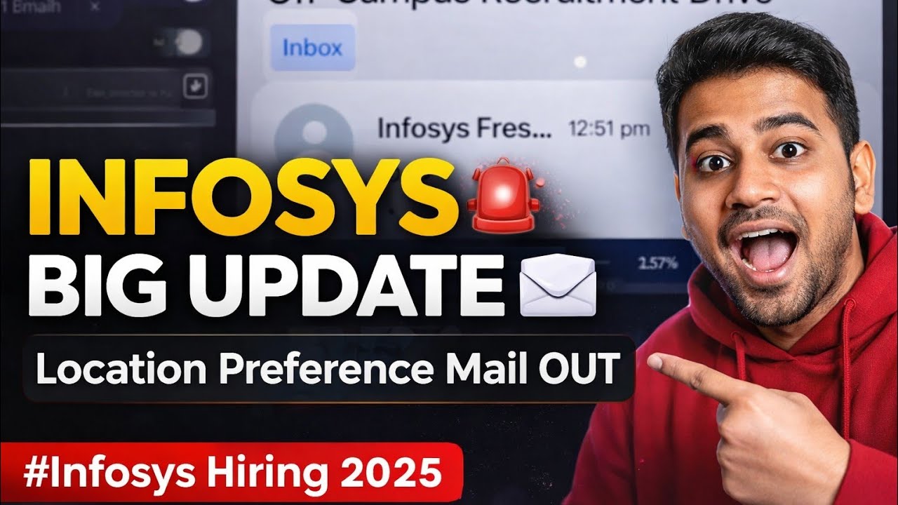 My Real Test Experience l Infosys Off-Campus Big Update 🚨 Location Preference Mail OUT |#infosys#job