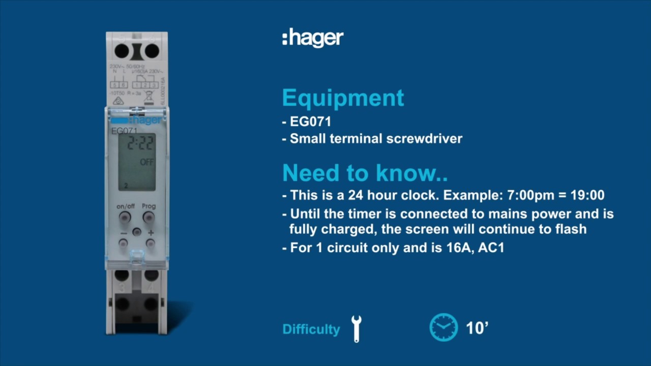 How to set up a 1 module digital time switch #InSafeHands #Alwaysthere