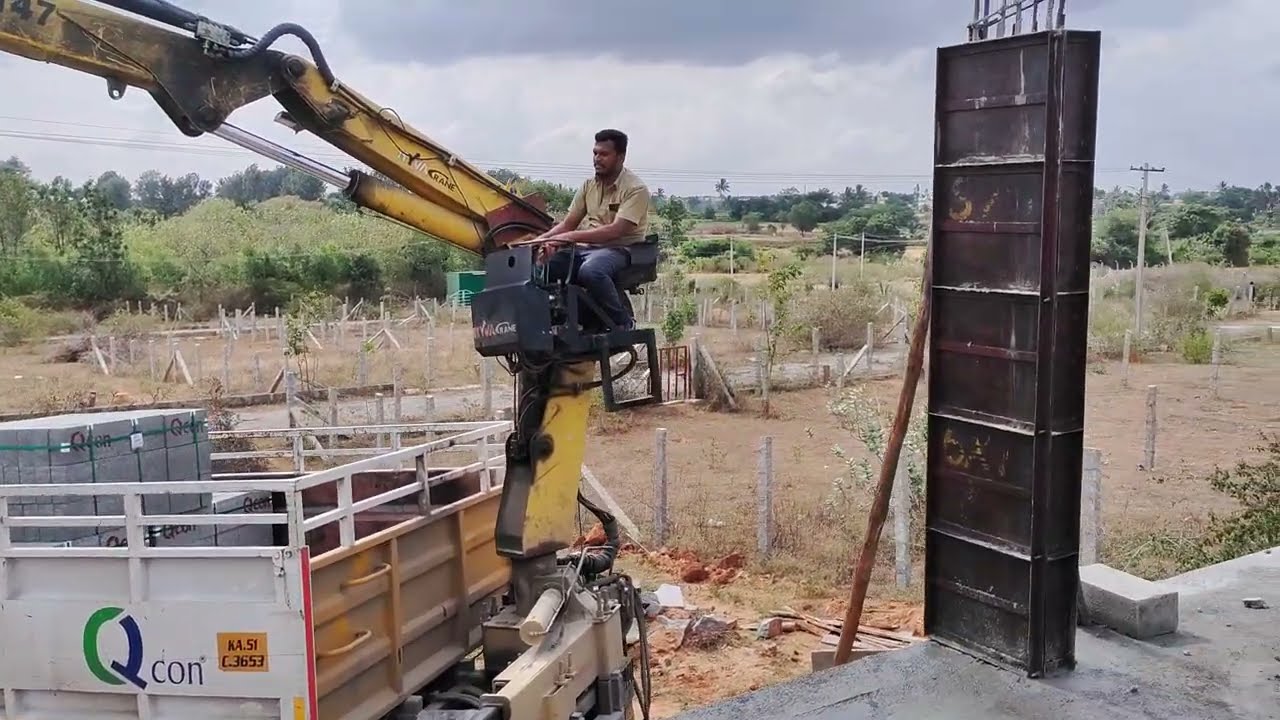 QCon திட சிமெண்ட் காங்க்ரீட் பிளாக் இறக்குதல் | QCon solid cement block unloading