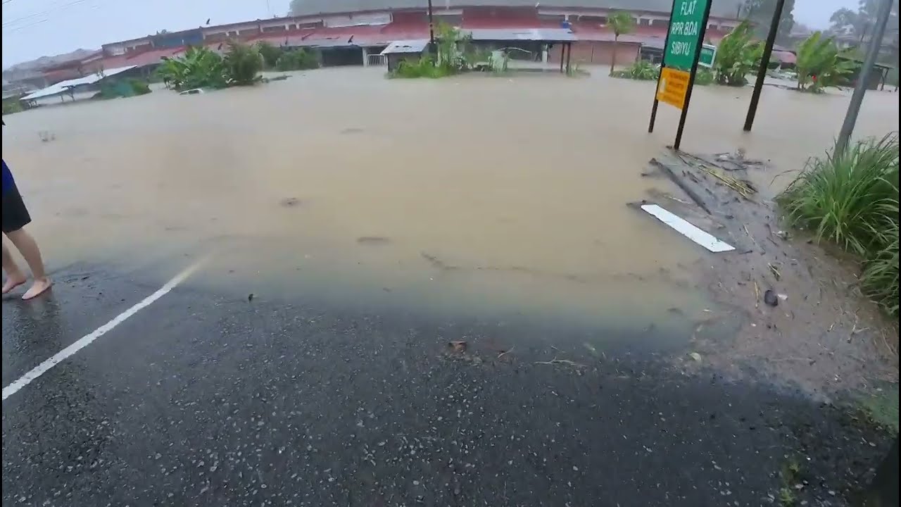 POV Banjir ba Bintulu ari rmh apartment sibiyu.
