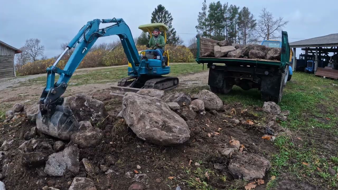 Loading and transporting rocks