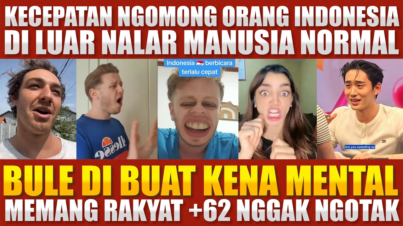 NGAKAK 😂 Kecepatan Ngomong Orang INDONESIA Bikin BULE Kena Mental Parah  #reaksibule