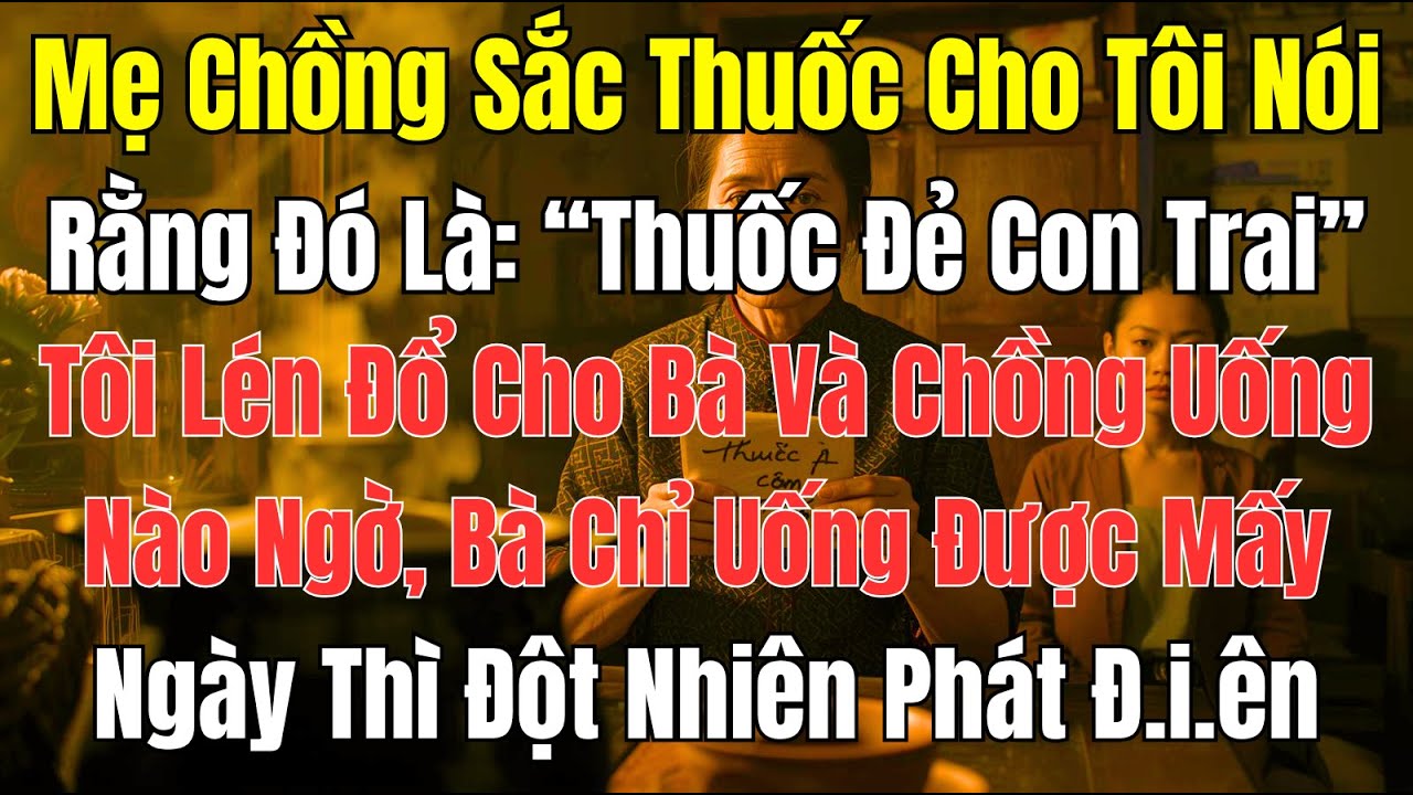 Câu Chuyện Gia Đình: Mẹ Chồng Cho Tôi Uống “Thuốc Đẻ Con Trai” – Tôi Âm Thầm Lén Đổ Ngược Lại!