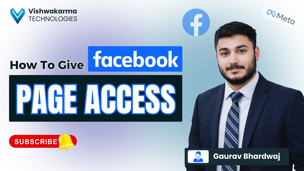 How To Give Facebook Page Access || Vishwakarma Technologies