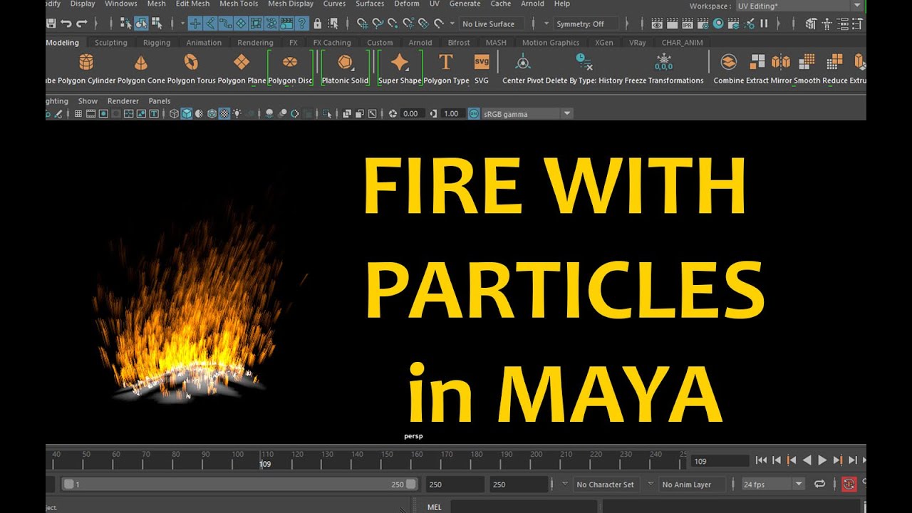 Creating Fire using particles. Autodesk Maya dynamics tutorial
