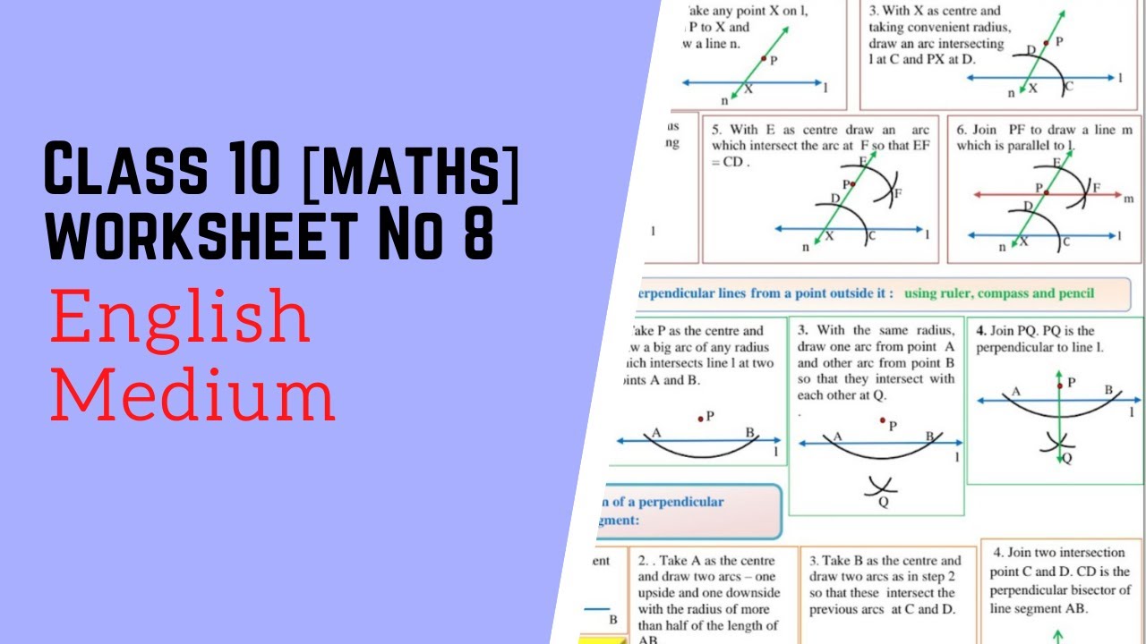 Class 10 maths worksheet 8. Maths worksheet 8 class 10 english medium. 2021-2022.  maths worksheet 8