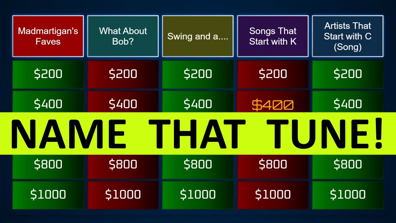 Guess the Song Jeopardy Style | Quiz #109