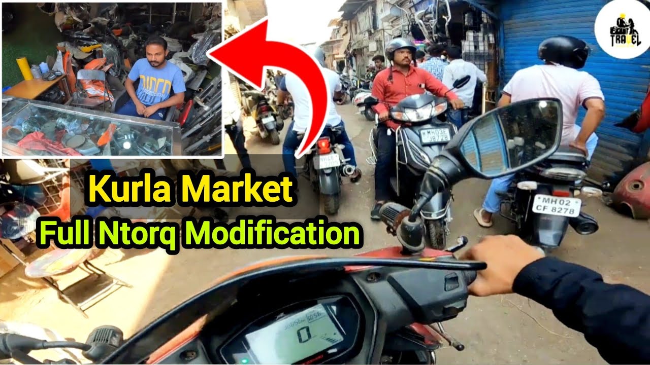 Kurla Bike Market | Modifications Of TVS Ntorq | Kurla Chor Bazar | 3000/- मध्ये Full Modified