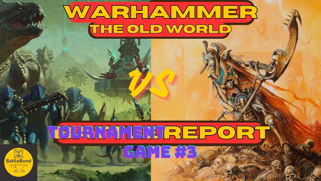 Lizardmen vs Tomb Kings Warhammer the Old World Tournament Battle Report