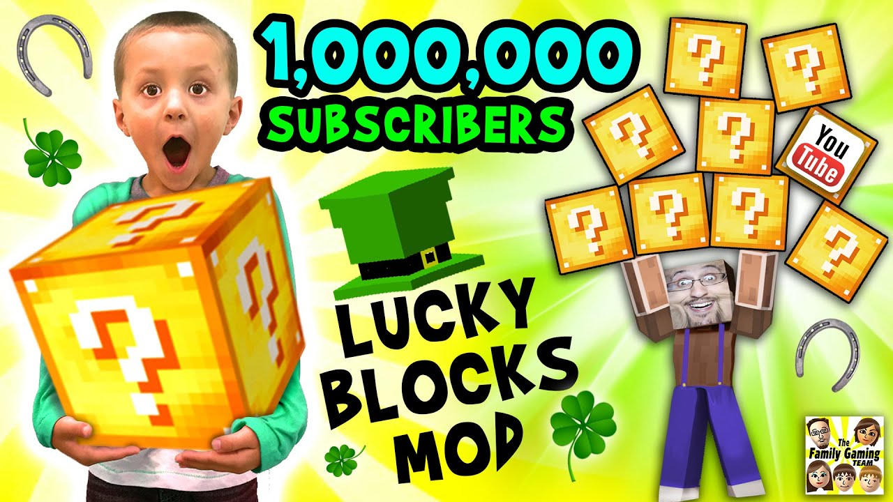 1 миллион абонентов! Minecraft повезло блок мод Fgteev геймплей весело