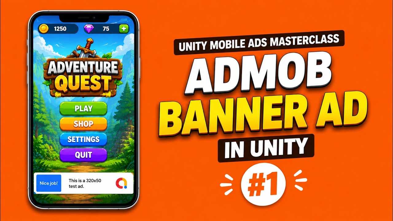 Баннерная реклама AdMob в Unity 2026 | Полная настройка и интеграция | Мастер-класс по мобильной ...