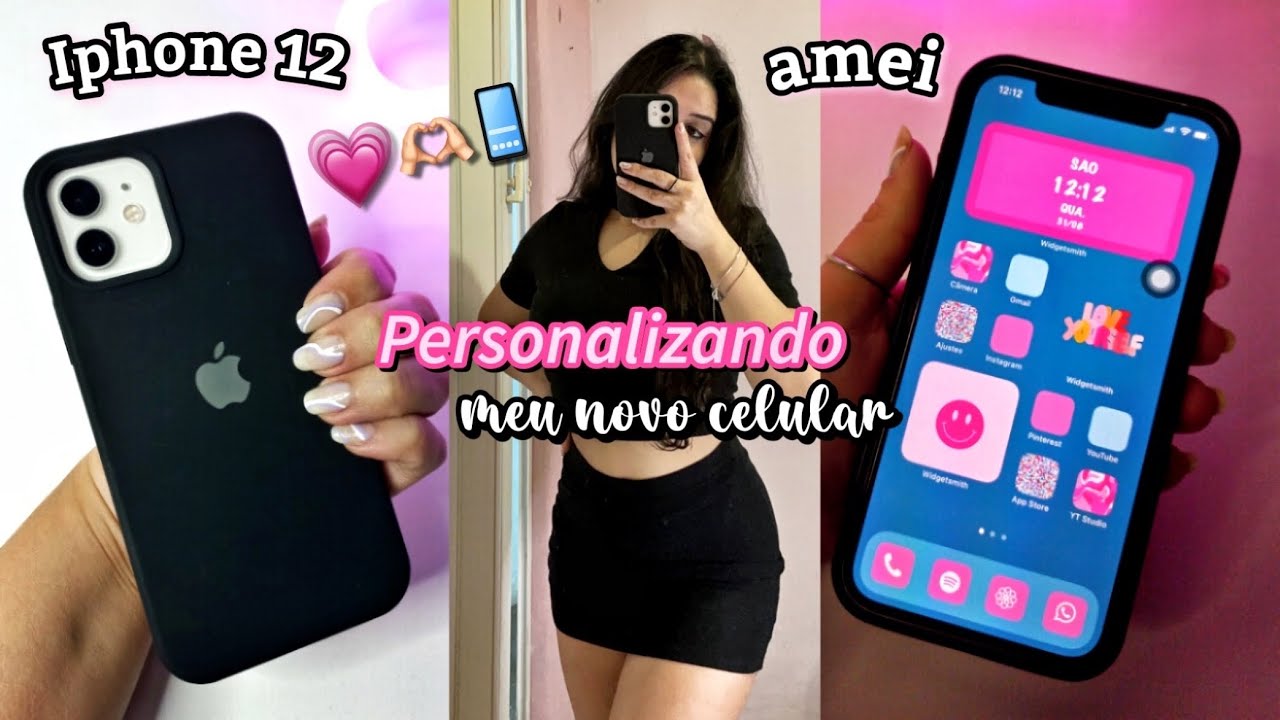 PRIMEIRA personalização e organização do meu celular novo | iPhone 12 branco