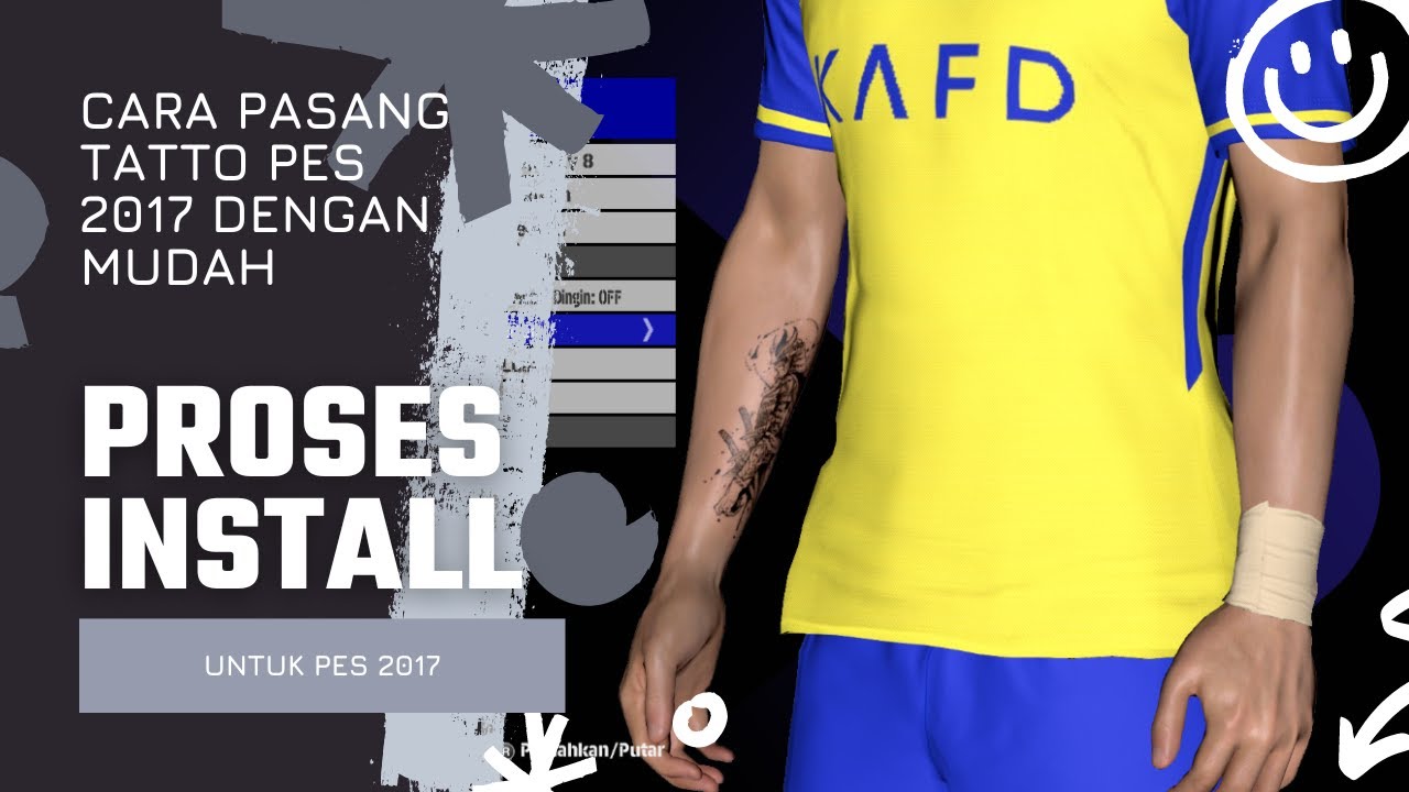 PES 2017 | TUTORIAL MEMASANG TATTO DENGAN MUDAH
