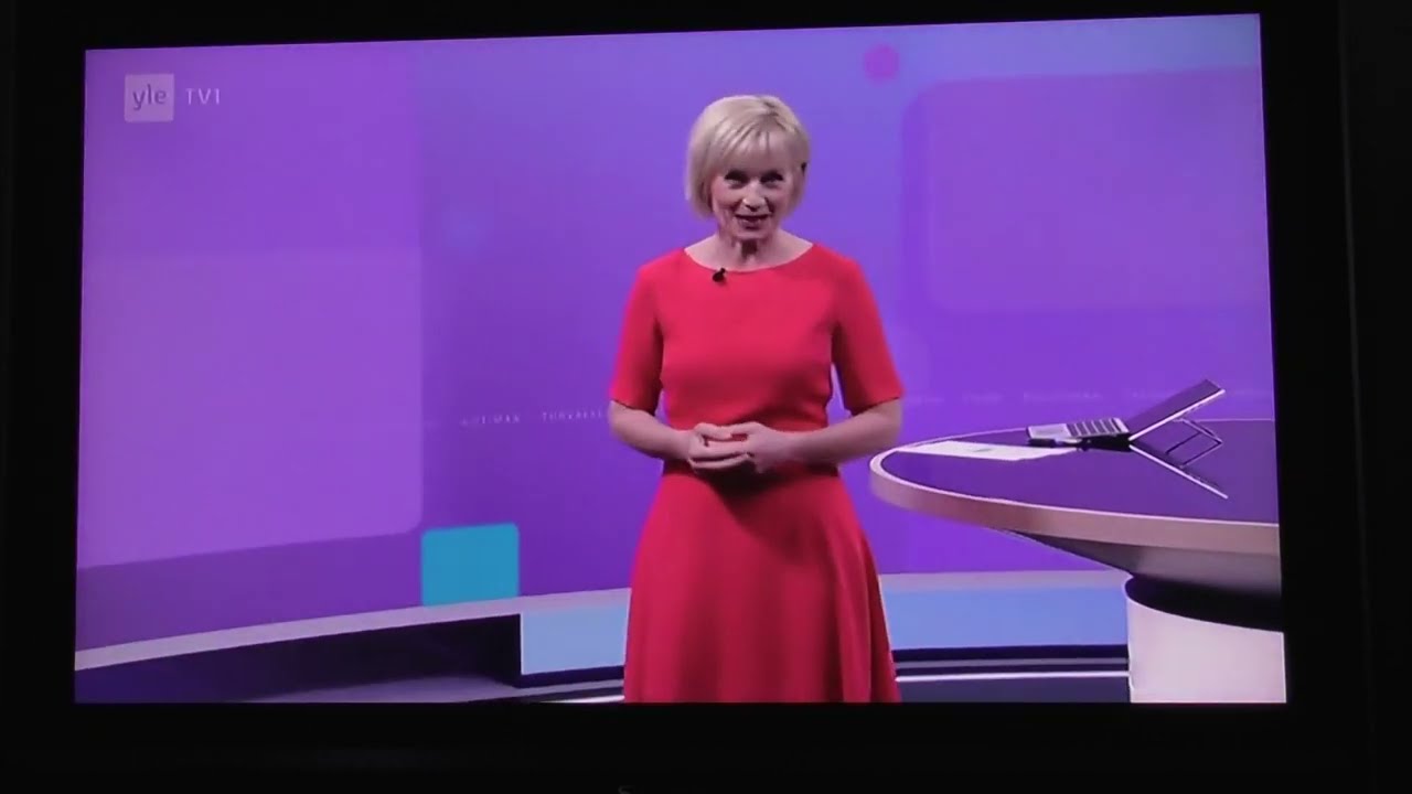 Ylen tv uutisten uusi studio ja visuaalinen ilme ensimmäinen uutislähetys 10.6.2024 Klo 18.00
