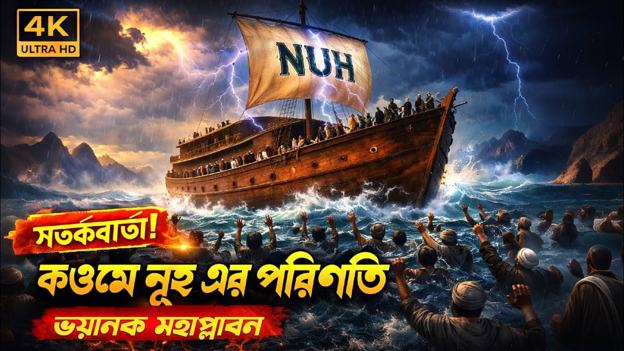 নূহ (আ.) এর কওমের ভয়ানক পরিণতি | সেই ঐতিহাসিক মহাপ্লাবন |