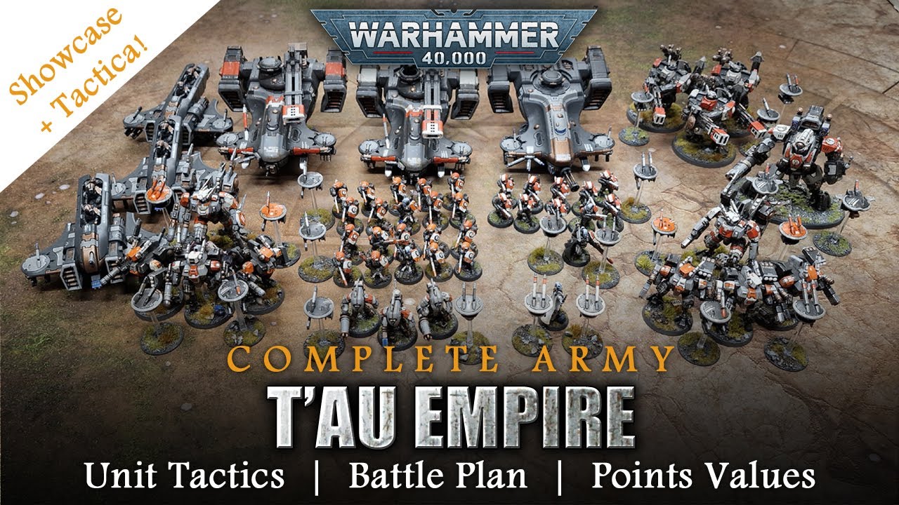T'AU EMPIRE 10th Edition 2000pts List Warhammer 40K Complete Army Showcase + Tactica