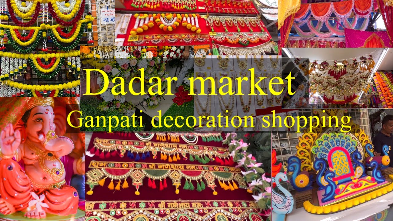 Dadar market || ganpati decoration shopping || #dadar #ganpati #ganpatidecoration