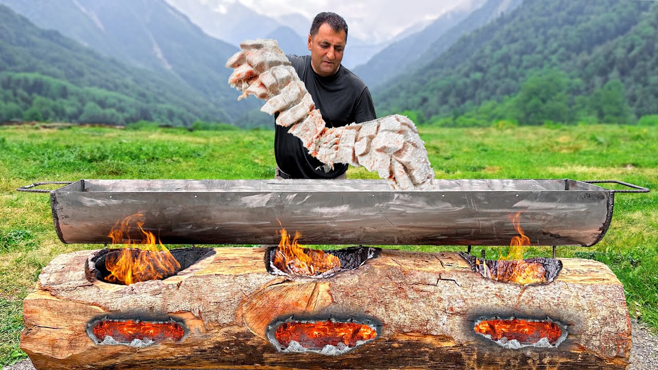160 Minutos de Vida Salvaje: Construyendo un Gran Grill de Tronco y Cocinando 1000KG de Camello!