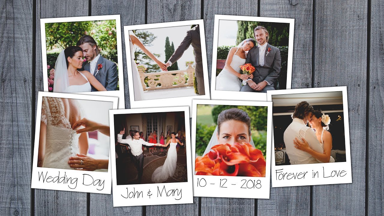 Polaroid Photo Collage Photoshop Template Tutorial