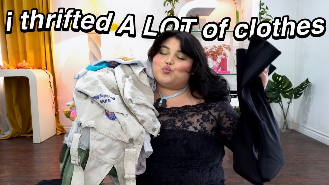 a very BIG FALL THRIFT HAUL 🍂 my BEST try on thrift haul EVER ✨ (+ 25 items!!)