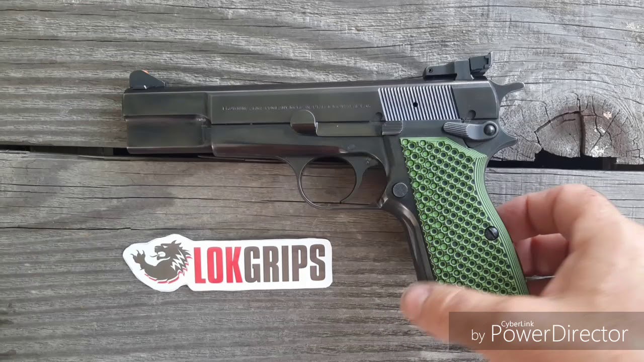 Browning Hi Power / Bogie Texture LOK Grips