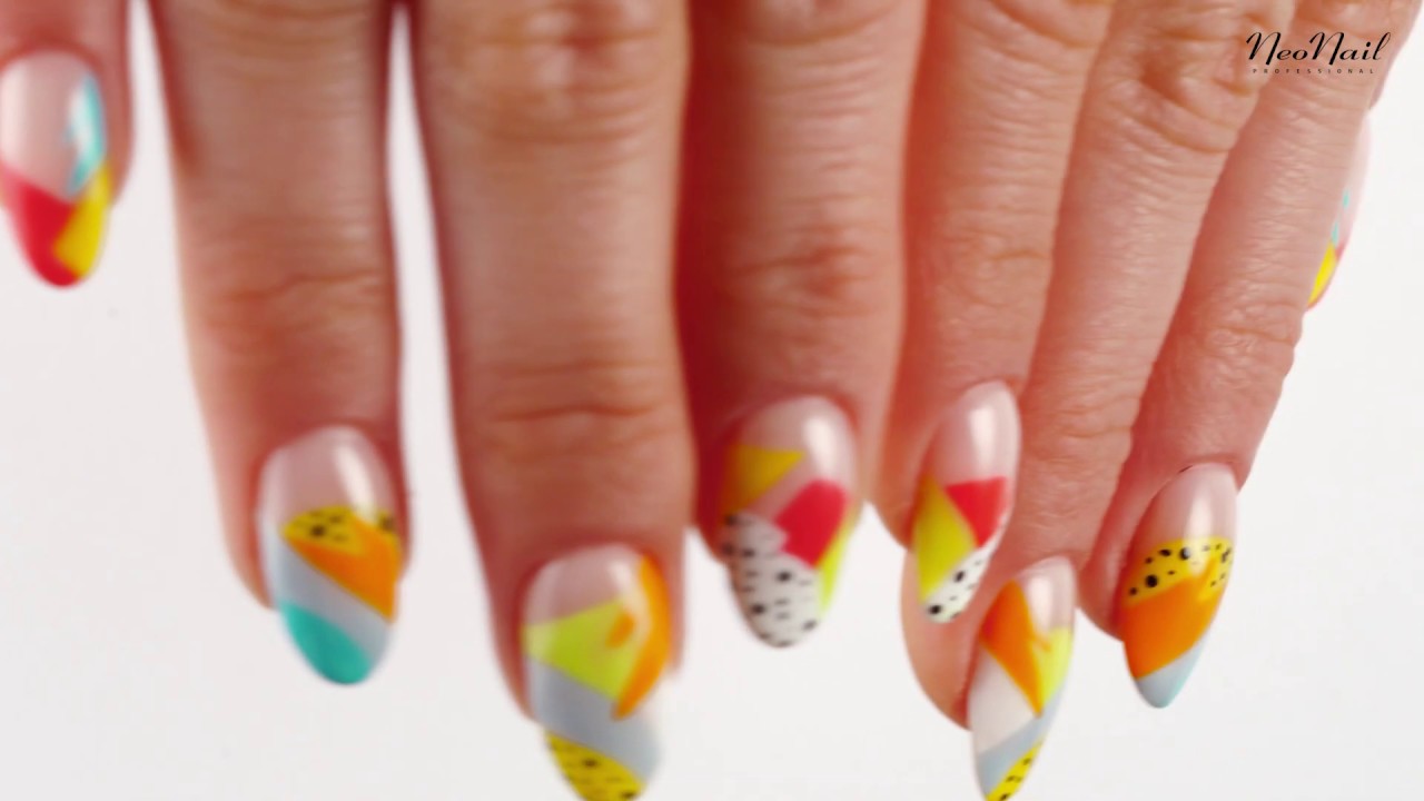 NeoNail Tutorial - Abstract nails w kolorach Sunmarine