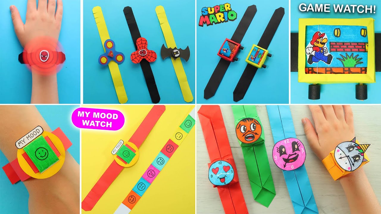 4 BEST IDEAS FOR ORIGAMI PAPER WATCH. EASY PAPER CRAFT IDEAS  School Craft Idea. DIY Origami Craft