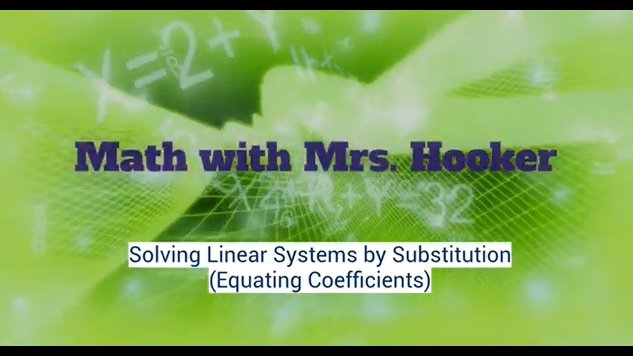 MFM2P Solving a Linear System by Substitution