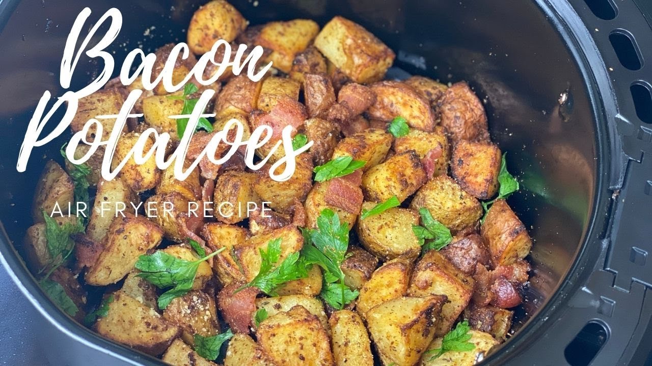 AIR FRYER GARLIC BACON POTATOES! FINGER LICKING GOOD!🔥🔥🔥