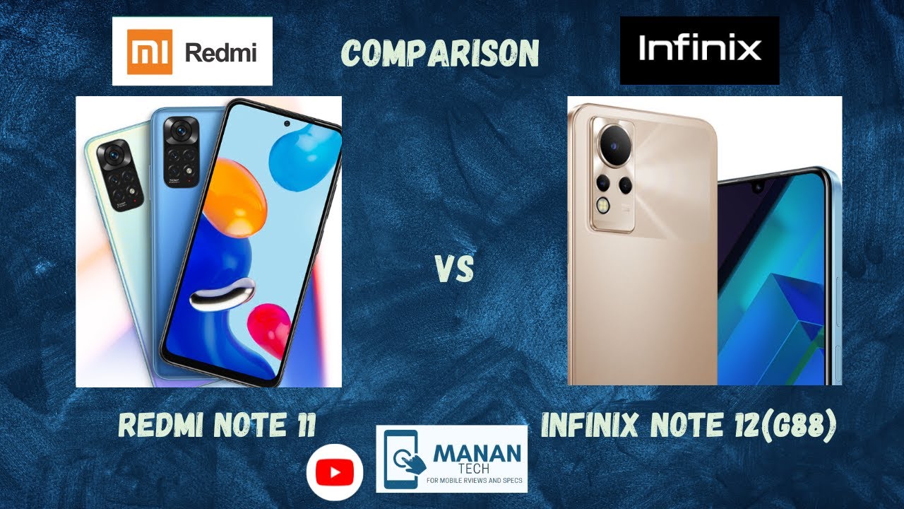 Redmi note 11 vs infinix note 12 (g88) comparison | features | specification and reviews