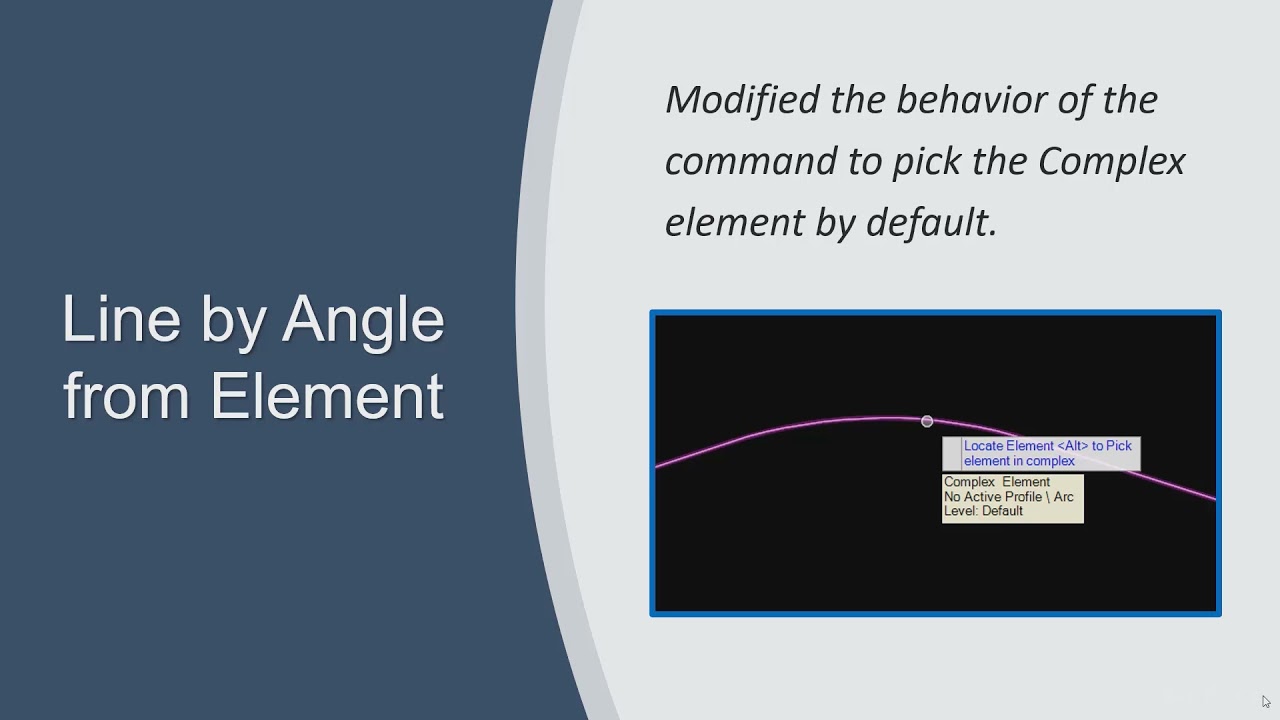 OpenRoads Designer 2021 Release 2 Line By Angle From Element