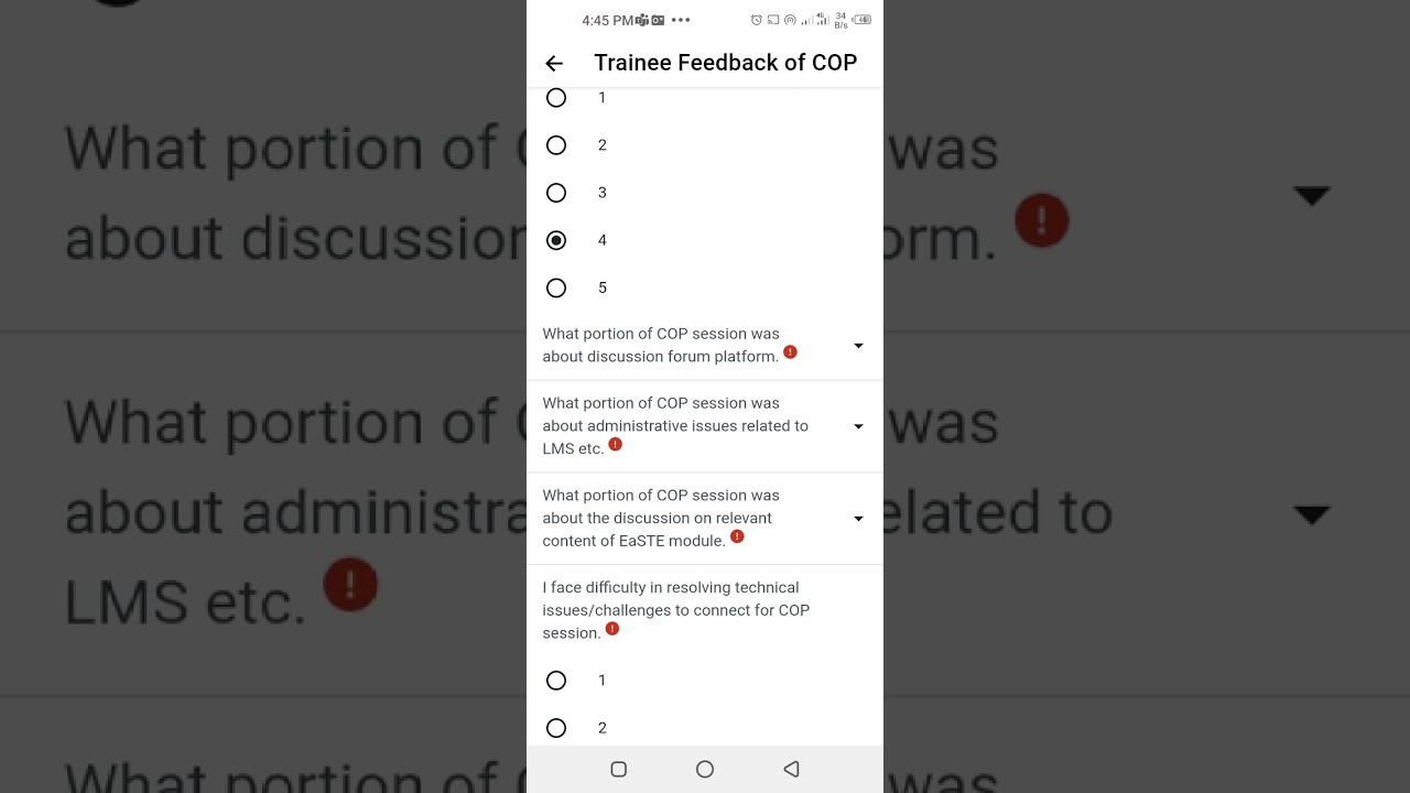 Module 3 COP trainee feedback form