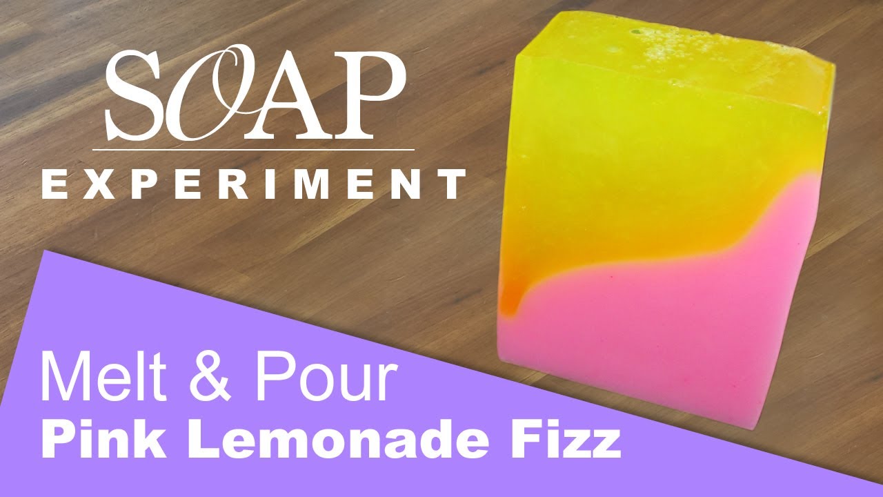 Melt And Pour Soap, Pink Lemonade Fizz, Pink and Yellow