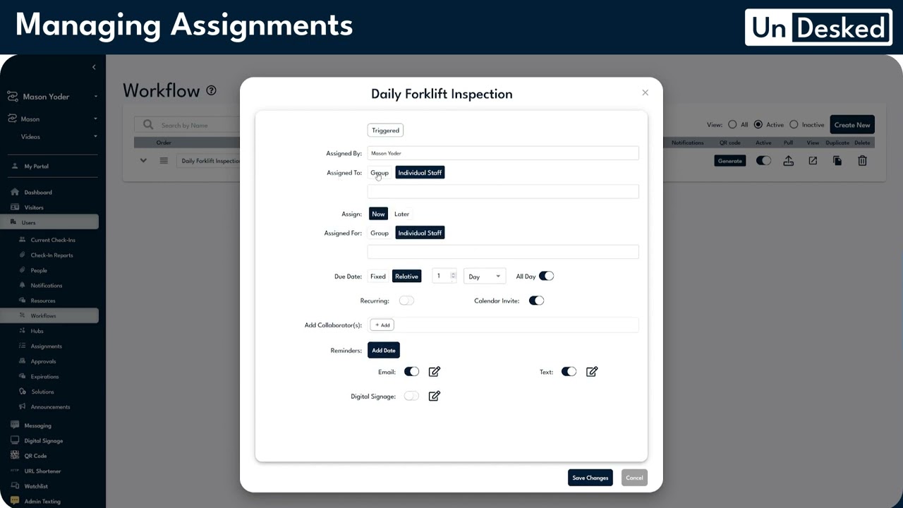 Managing Assignments