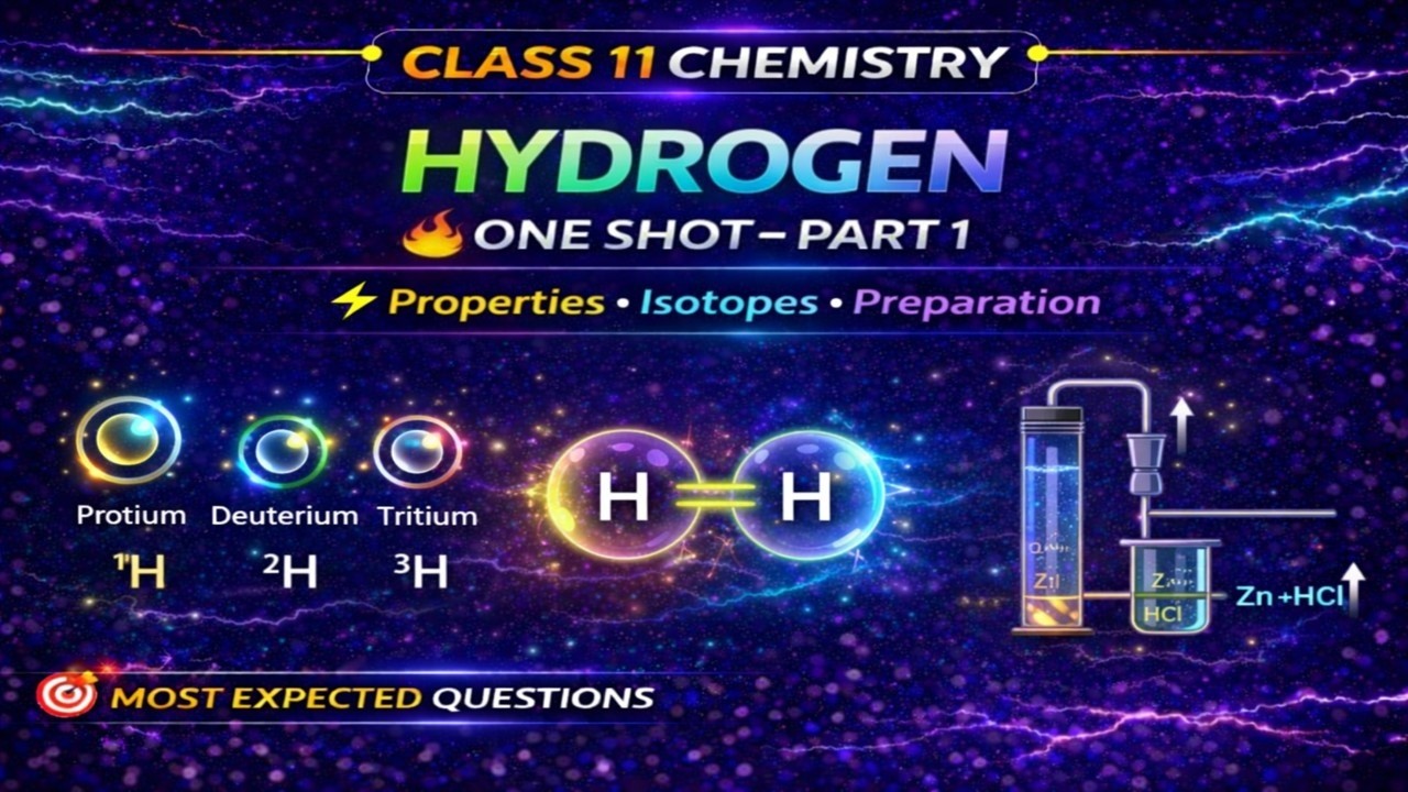 CBSE Class 11 || Chemistry || Hydrogen || Part-I || Animation || in English